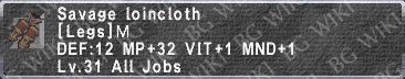 Savage Loincloth description.png