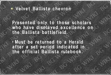 Velvet Ballista chevron