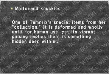 Malformed knuckles