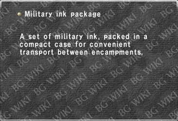 Military ink package