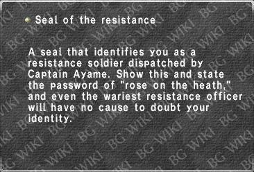 Seal of the resistance