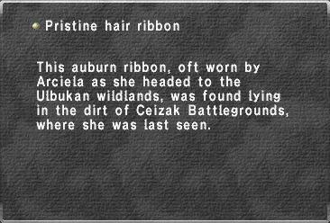 Pristine hair ribbon