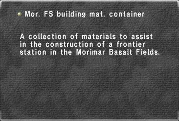 Mor. FS building mat. container