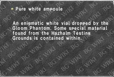 Pure white ampoule