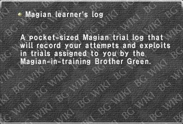 Magian learner's log