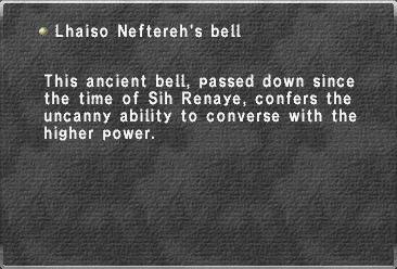 Lhaiso Neftereh's bell