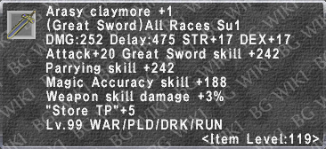 File:Arasy Claymore +1 description.png