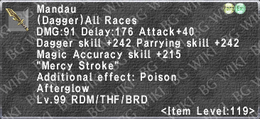 Mandau (Level 119 II) description.png