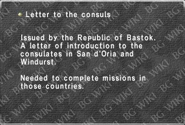 Letter to the consuls (Bastok)