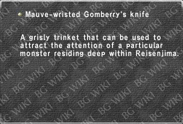 Mauve-wristed Gomberry's knife