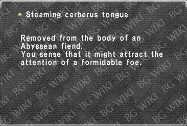 Steaming cerberus tongue