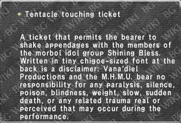 Tentacle touching ticket