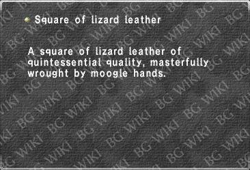Square of lizard leather