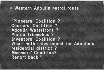 Western Adoulin patrol route