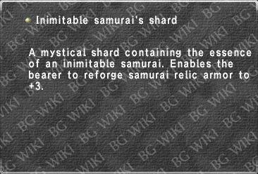 Inimitable samurai's shard