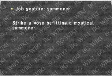 Job gesture: summoner