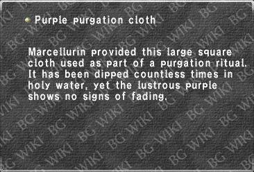 Purple purgation cloth