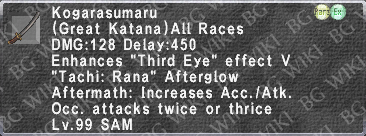 Kogarasumaru (Level 99 II) description.png