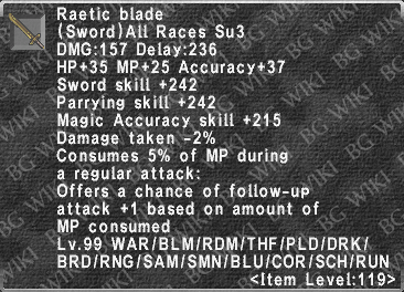 Raetic Blade description.png