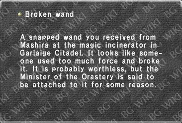 Broken wand