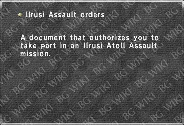 Ilrusi Assault orders
