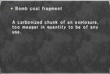 Bomb coal fragment