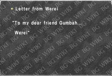 Letter from Werei