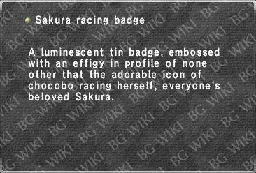 Sakura racing badge