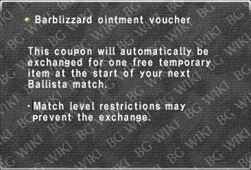 Barblizzard ointment voucher