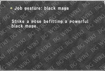 Job gesture: black mage