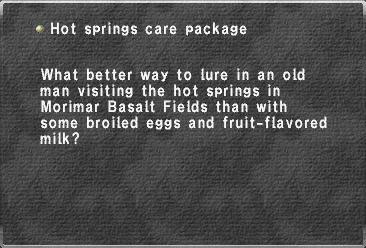 Hot springs care package