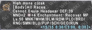 High Mana Cloak description.png