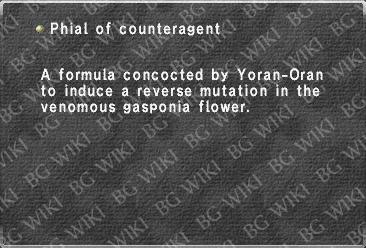 Phial of counteragent