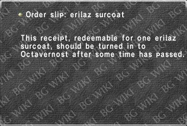 Order slip: erilaz surcoat