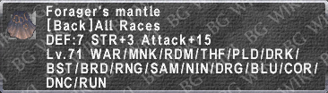 Forager's Mantle description.png