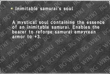 Inimitable samurai's soul