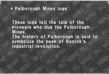 Palborough Mines logs