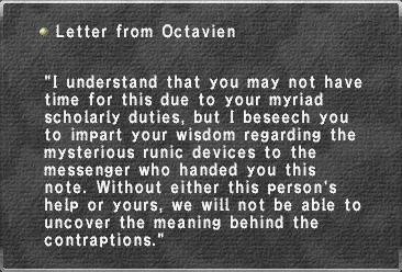 Letter from Octavien