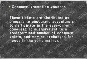 Conquest promotion voucher
