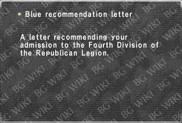 Blue recommendation letter