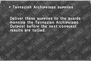 Tavnazian Archipelago supplies
