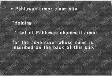 Pahluwan armor claim slip