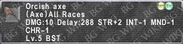 Orcish Axe description.png