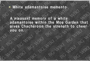 White adamantoise memento