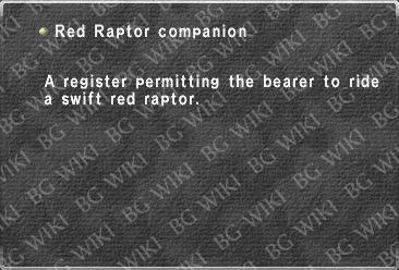 Red Raptor companion