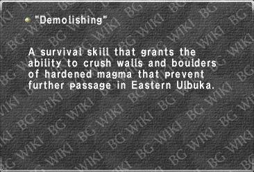 "Demolishing"