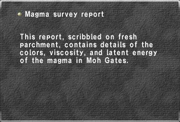 Magma survey report