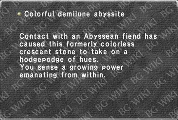 Colorful demilune abyssite