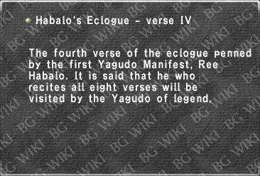 Habalo's Eclogue - verse IV