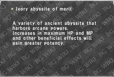 Ivory abyssite of merit